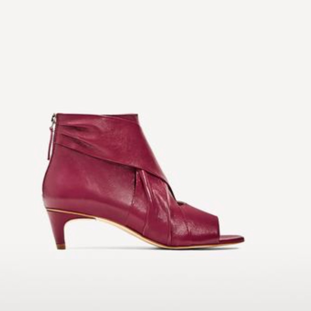Zara peep toe booties